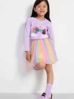 Kjolar>Lindex Regnbagsfargad Tyllkjol Light Pink