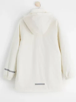 Ytterkläder>Lindex Regnjacka Med Fuskpalsfoder Light Dusty White