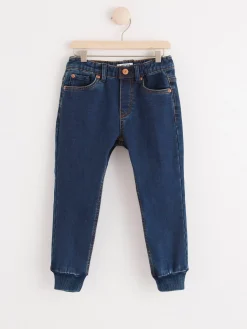 Jeans>Lindex Regular Fit Jeans Med Borstad Insida Dark Denim