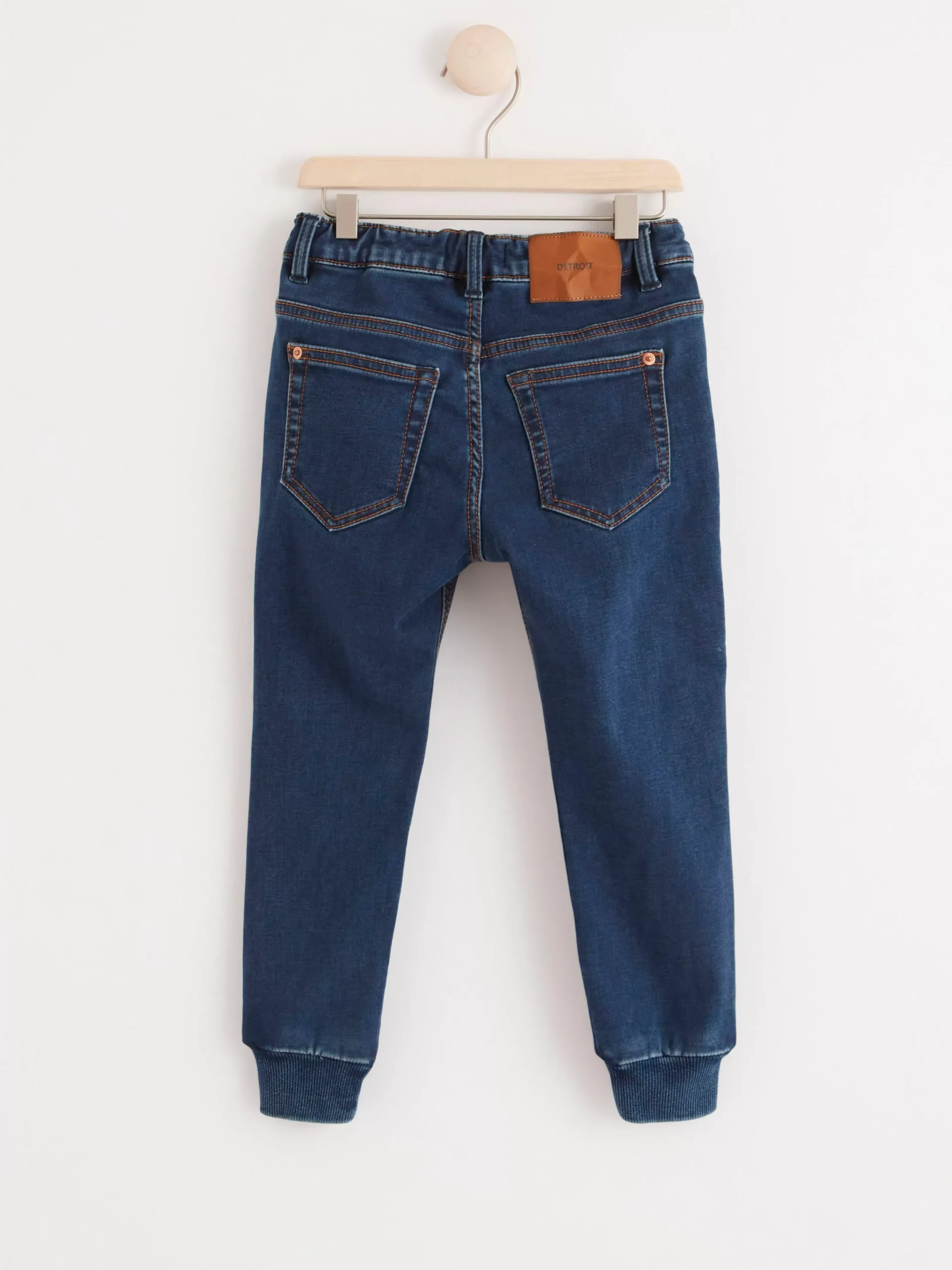 Jeans>Lindex Regular Fit Jeans Med Borstad Insida Dark Denim