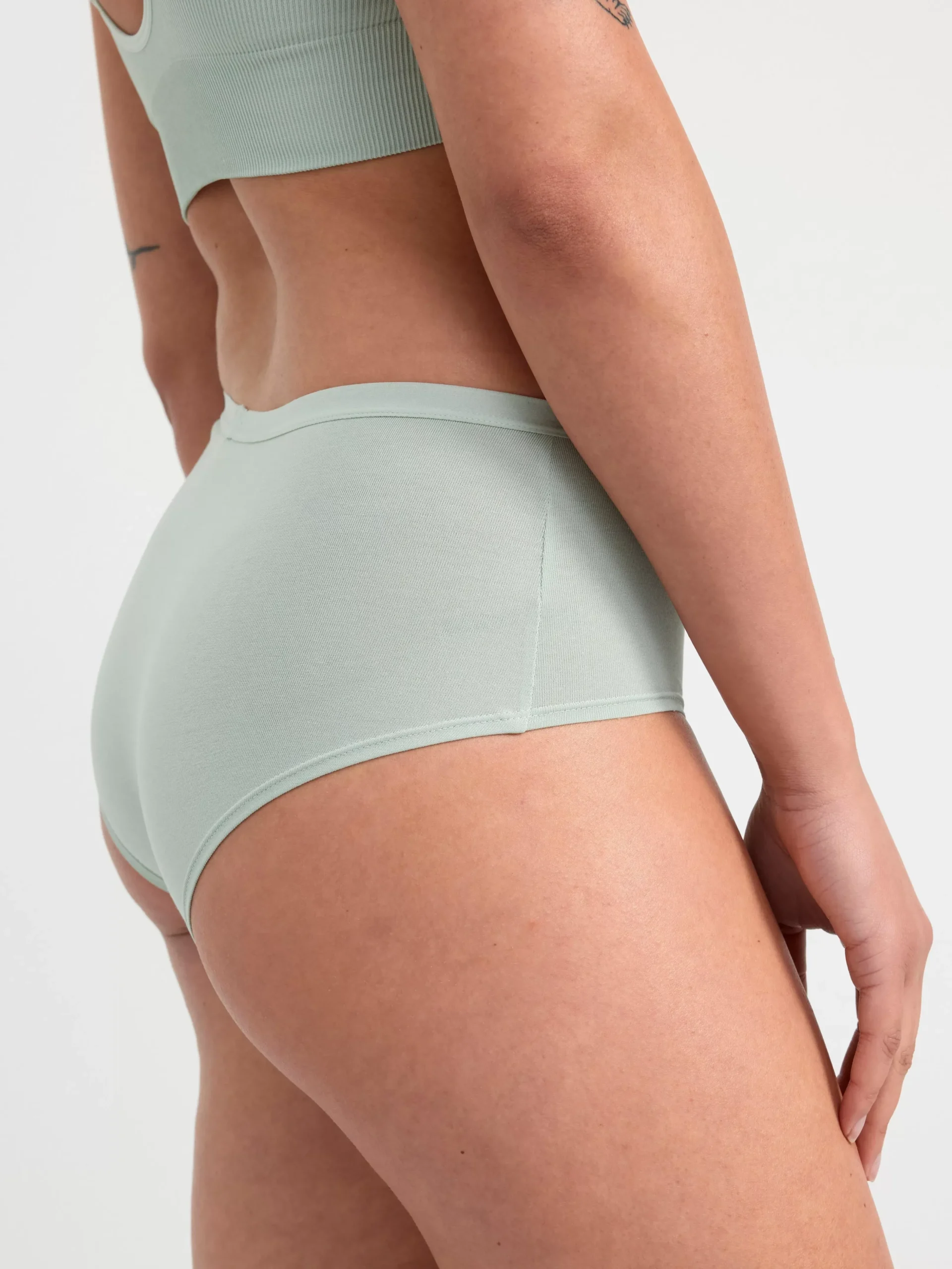 Trosor>Lindex Regular Waist Trosa Light Dusty Green
