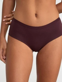 Trosor>Lindex Regular Waist Trosa I Bomull Dark Dusty Lilac