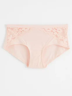 Trosor>Lindex Regular Waist Trosa Med Spets Lt Pink