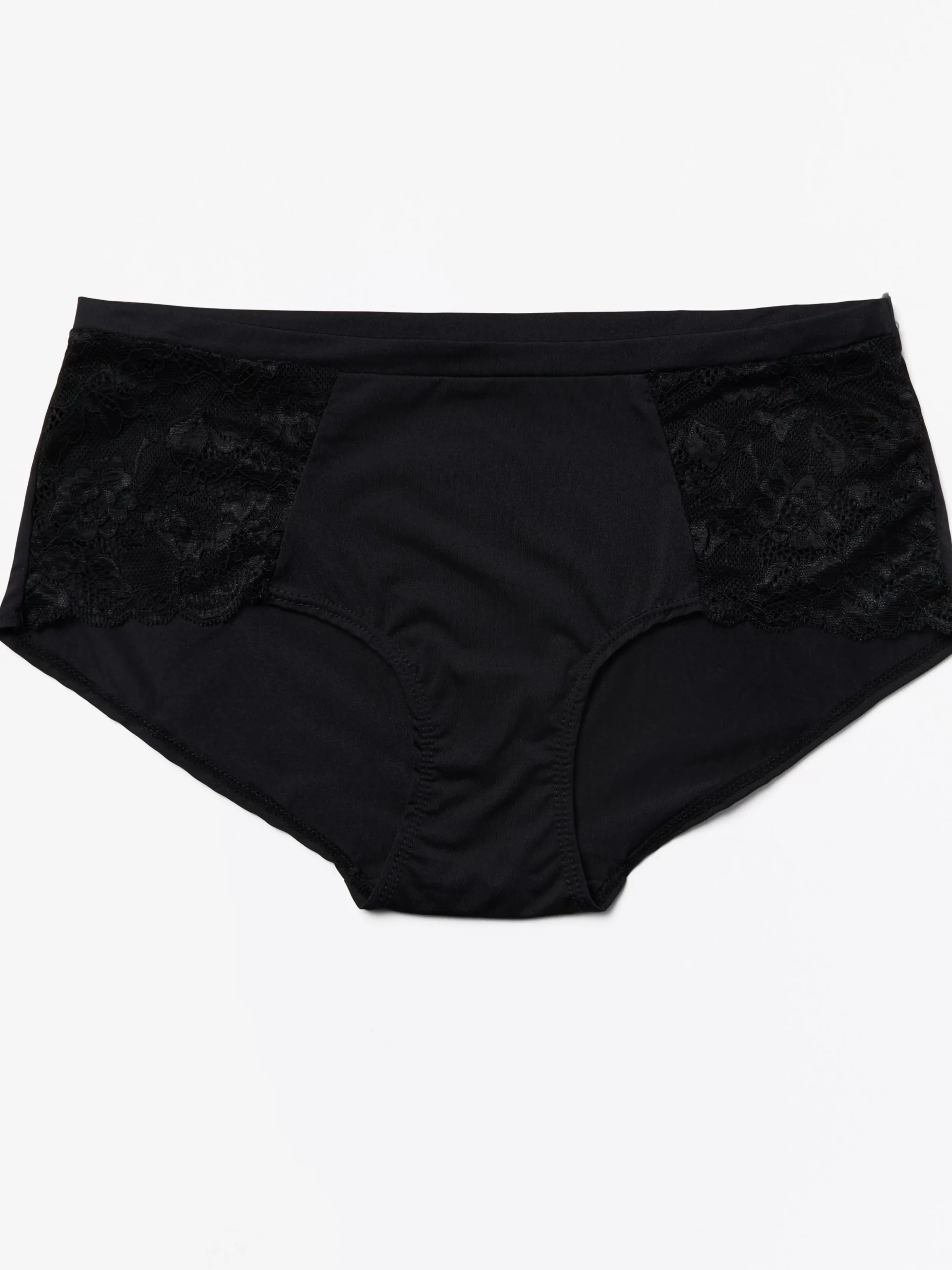 Trosor>Lindex Regular Waist Trosa Med Spets Black
