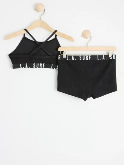 Badkläder & Uv>Lindex Ribbad Bikini Black