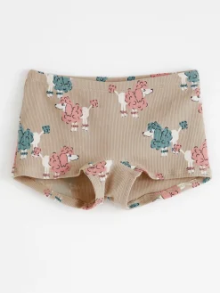 Underkläder>Lindex Ribbad Boxertrosa Med Pudlar Beige