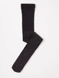 Underkläder>Lindex Ribbad Glittrig Strumpbyxa Black