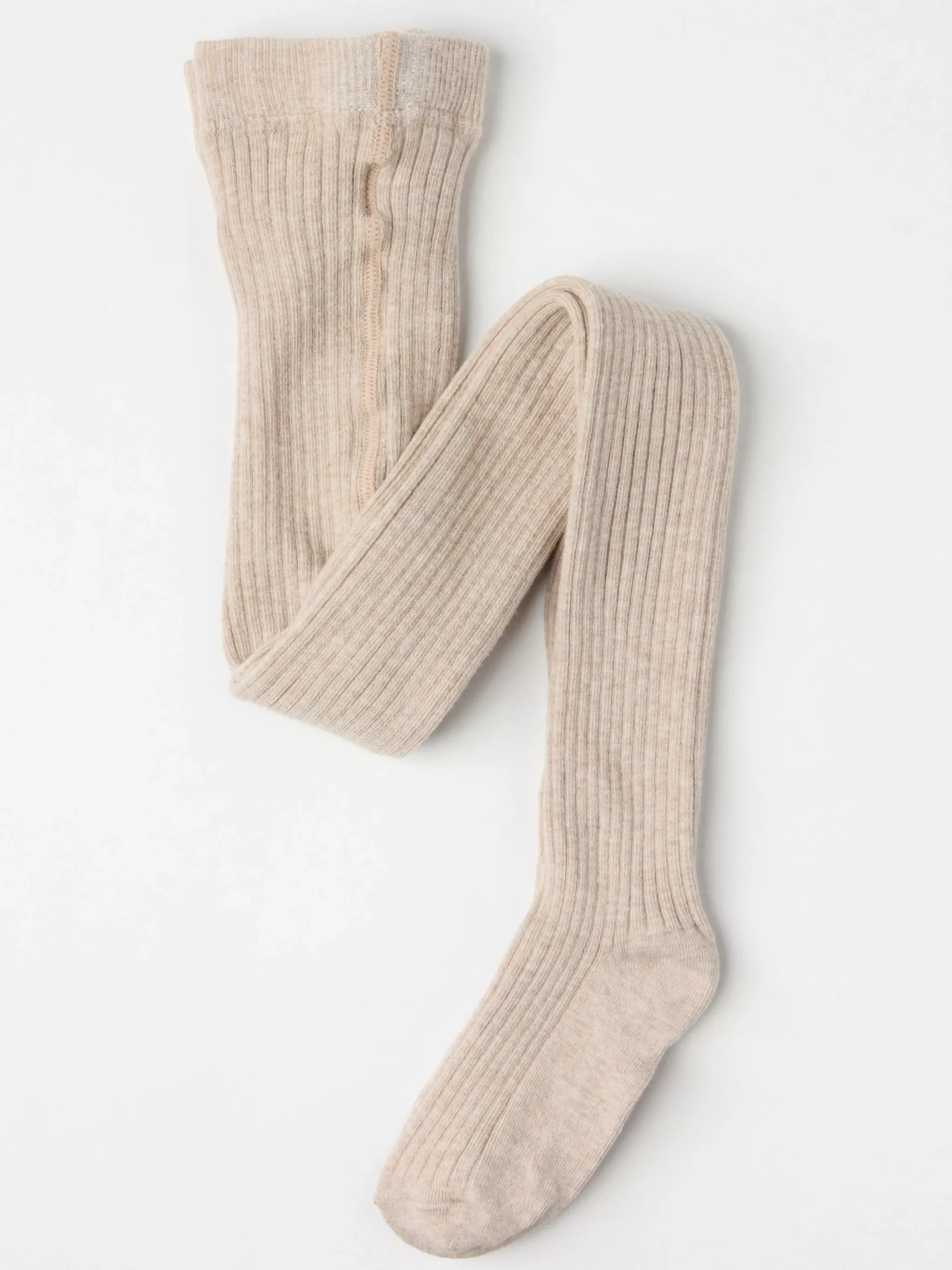 Underkläder>Lindex Ribbad Grovstickad Strumpbyxa Beige Melange