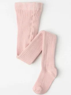 Underkläder>Lindex Ribbad Grovstickad Strumpbyxa Dusty Pink