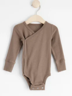 Bodies>Lindex Ribbad Omlottbody Dark Khaki