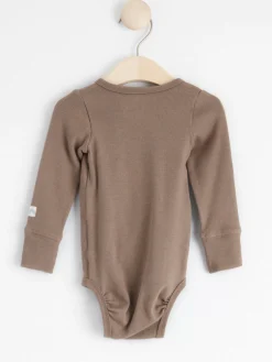 Bodies>Lindex Ribbad Omlottbody Dark Khaki