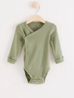 Bodies>Lindex Ribbad Omlottbody Dusty Green