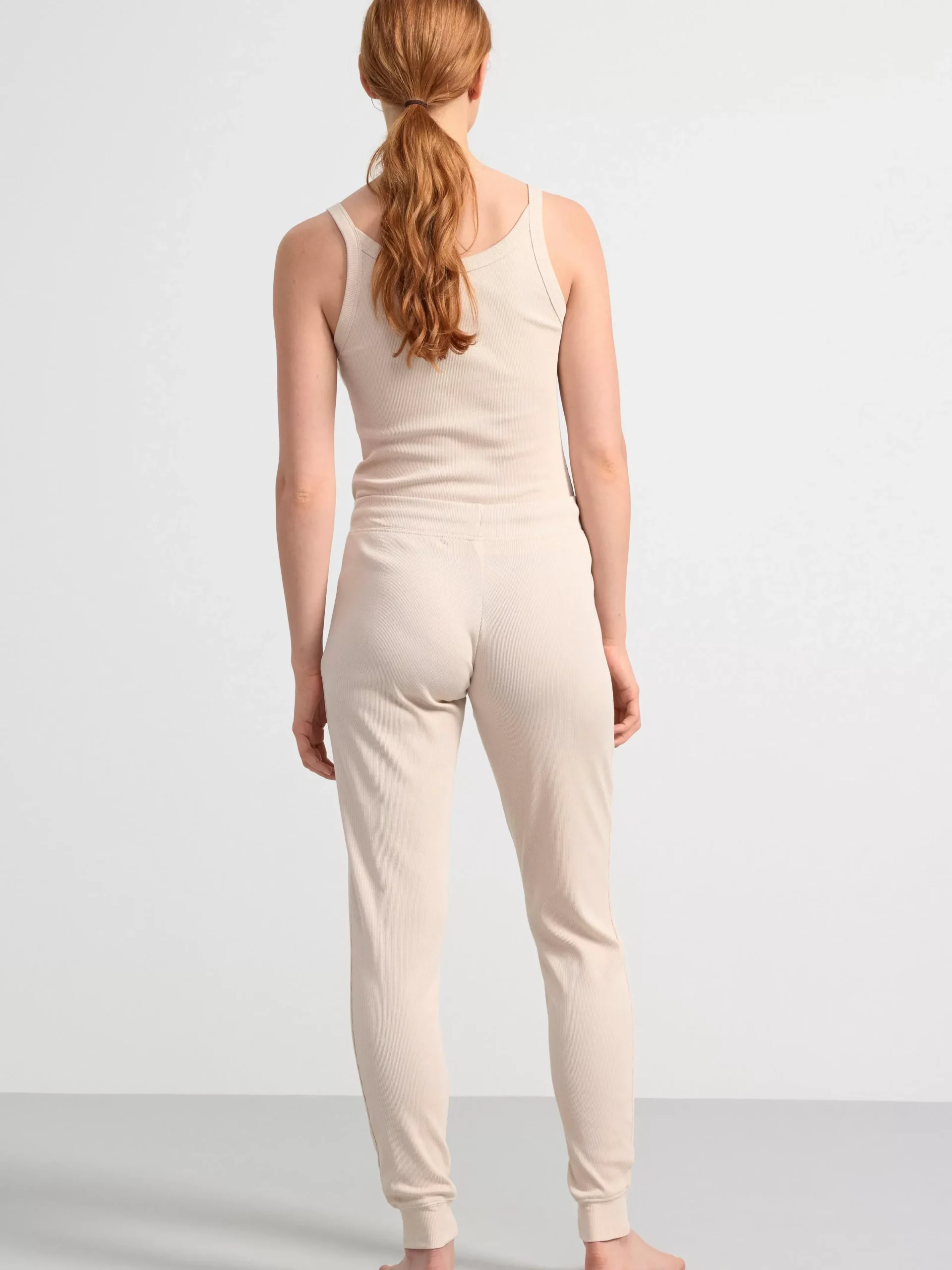 Nattplagg>Lindex Ribbad Pyjamasbyxa Light Beige