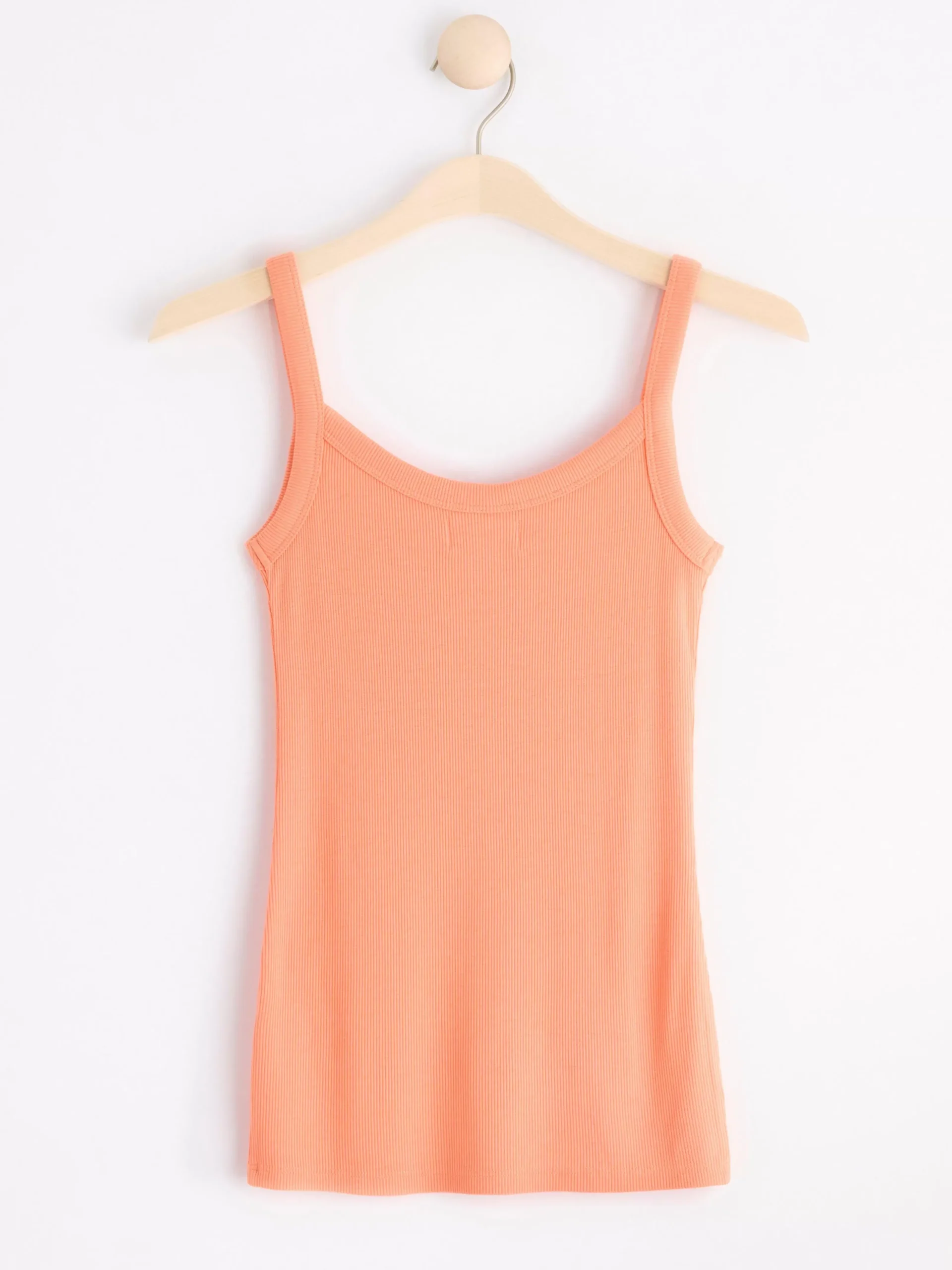 Toppar & T-Shirts>Lindex Ribbad Topp Light Orange