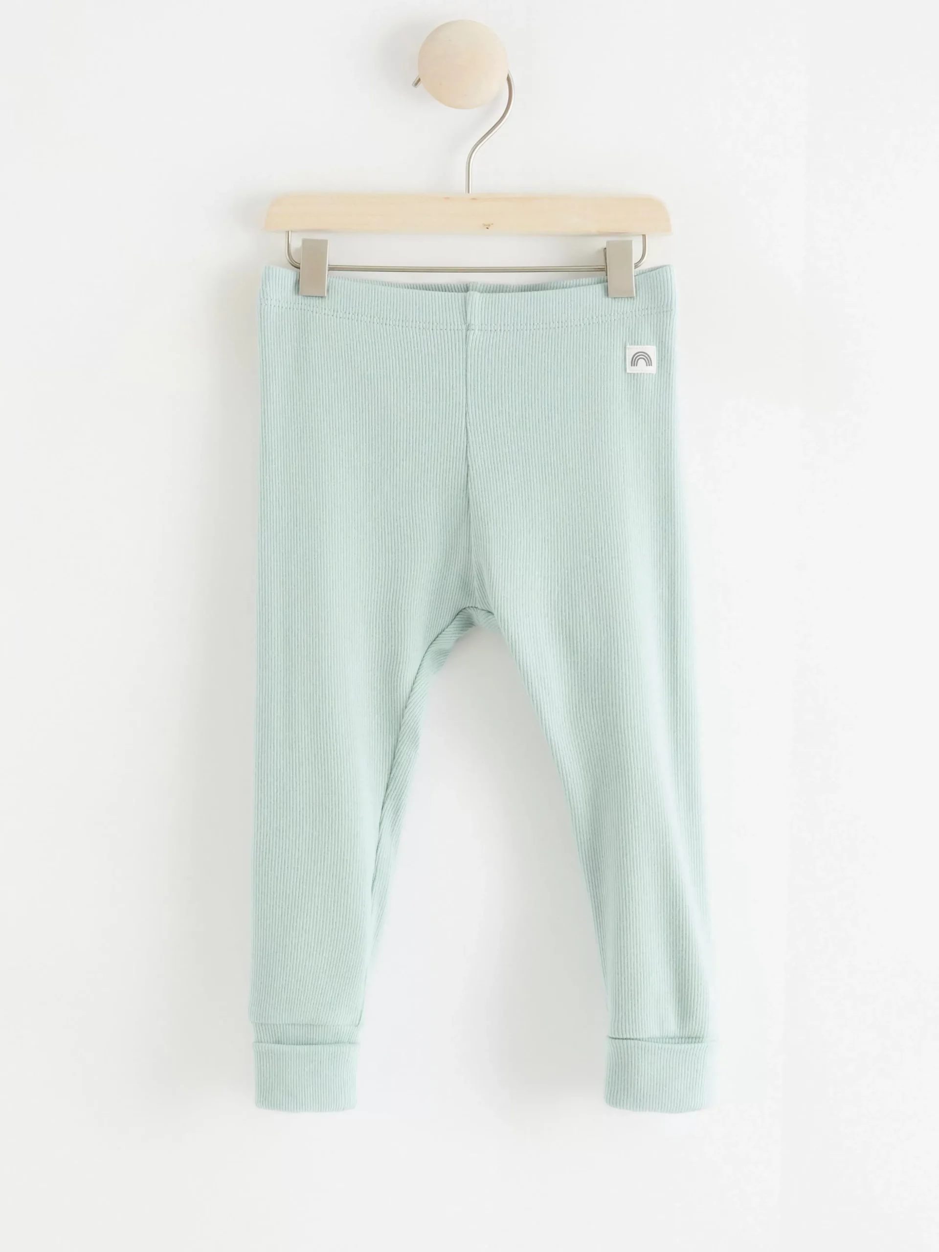 Byxor & Leggings>Lindex Ribbade Leggings Light Dusty Aqua