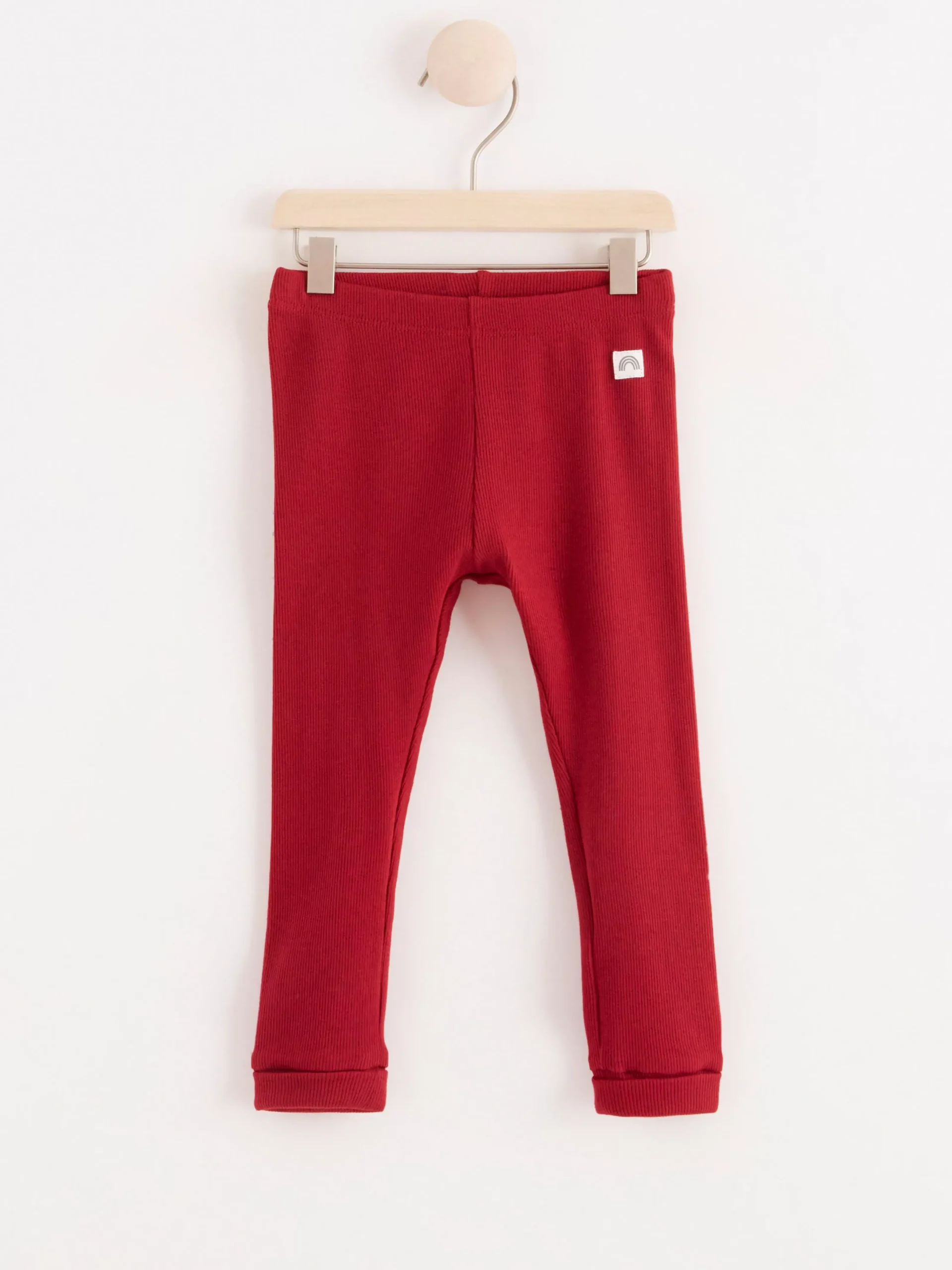 Byxor & Leggings>Lindex Ribbade Leggings Dark Dusty Red