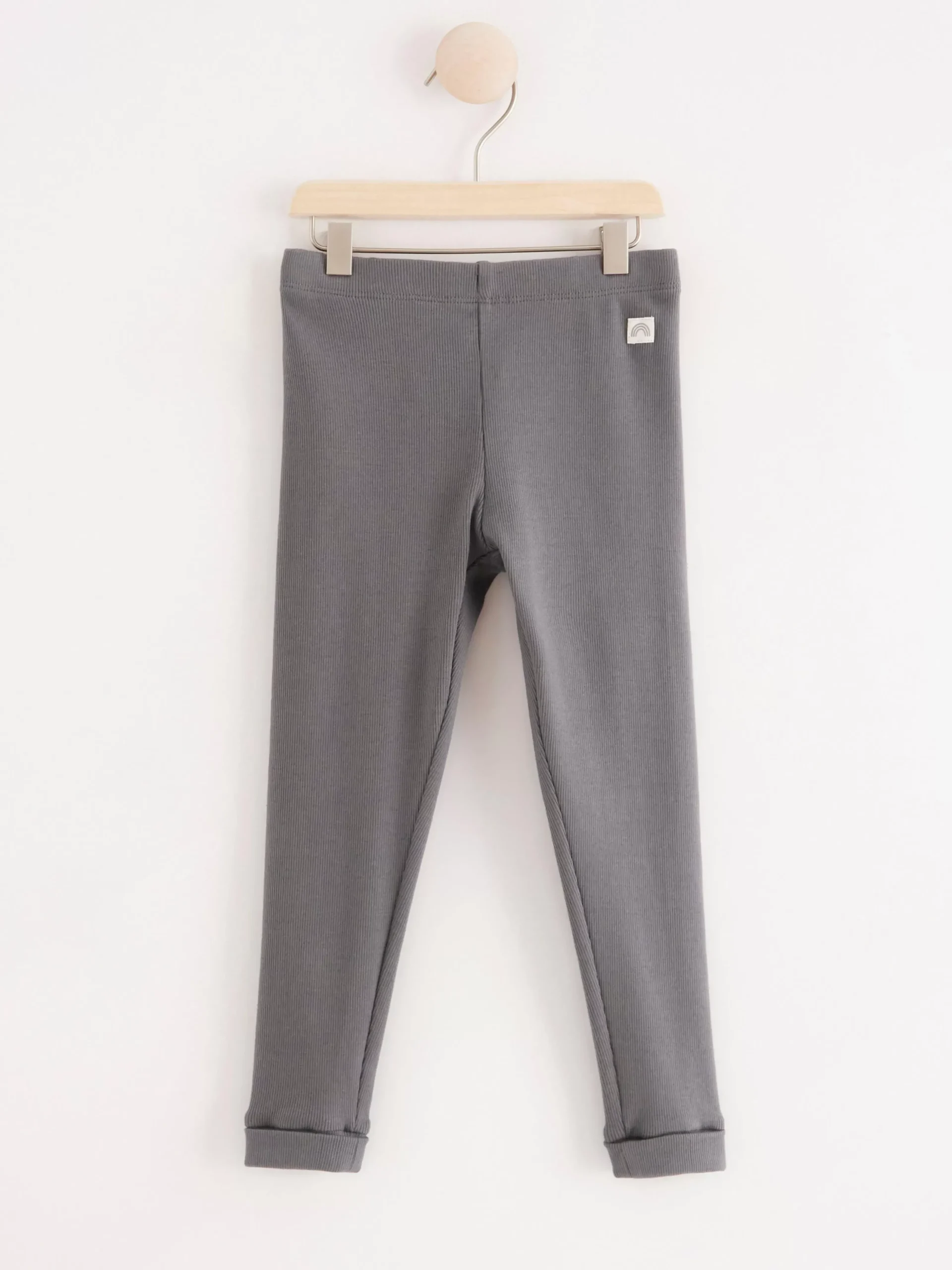 Byxor & Leggings>Lindex Ribbade Leggings Dark Dusty Grey