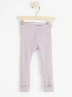Byxor & Leggings>Lindex Ribbade Leggings Light Lilac