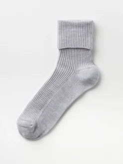 Strumpor>Lindex Ribbade Strumpor I Merinoull Grey Melange