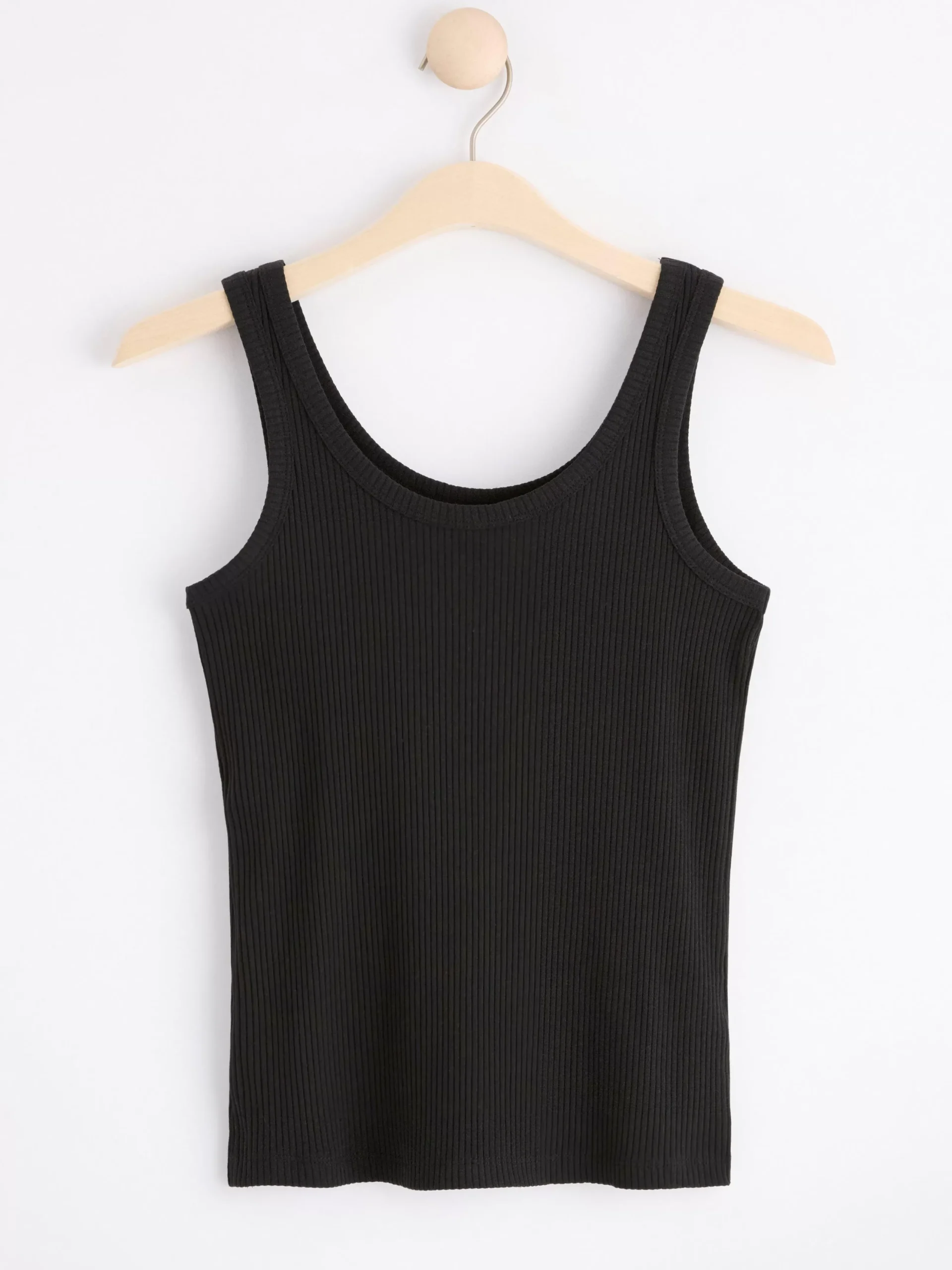 Toppar & T-Shirts>Lindex Ribbat Linne Black