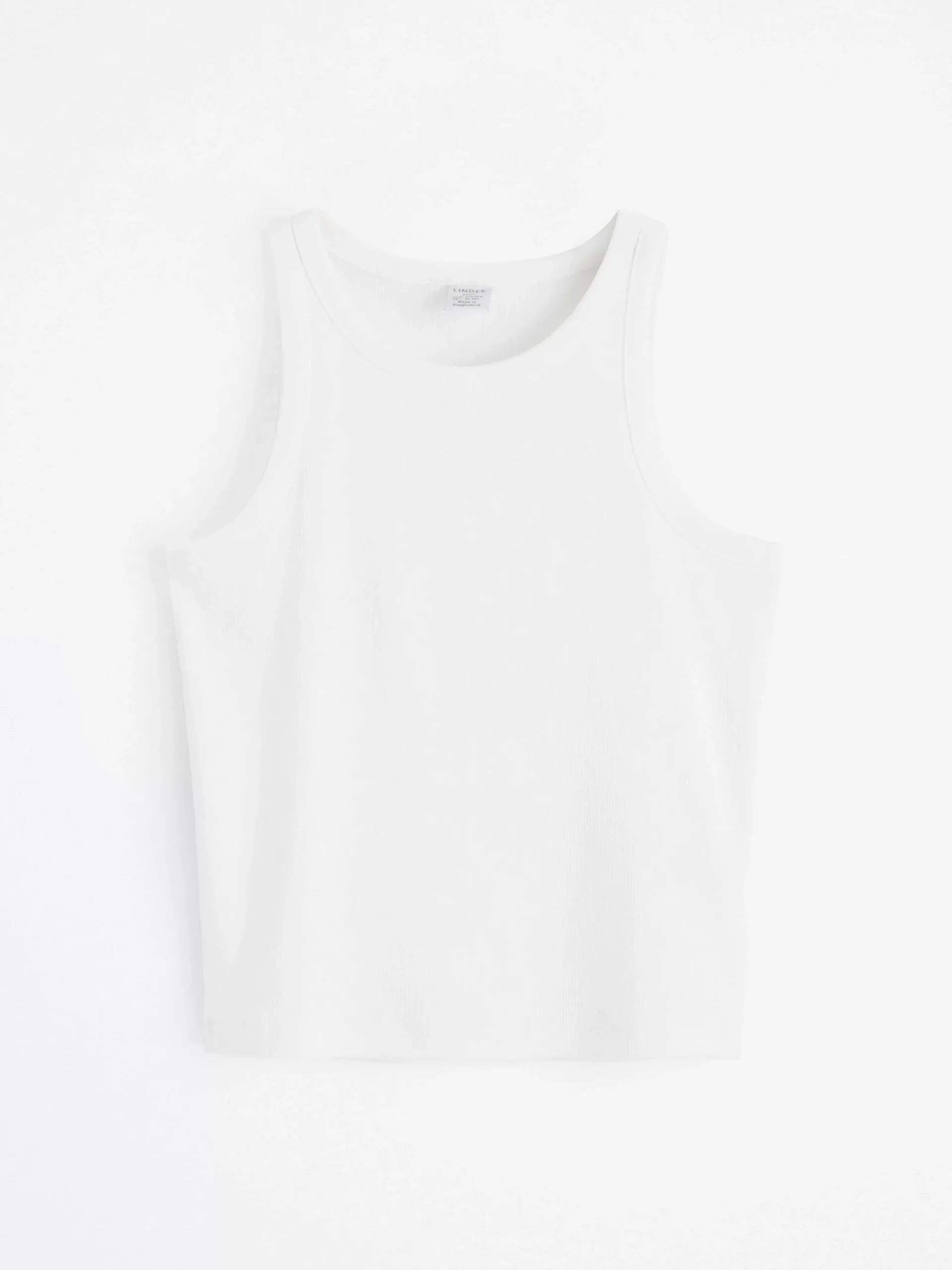 Toppar & T-Shirts>Lindex Ribbat Linne Off White