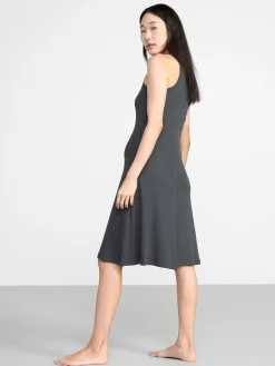 Nattplagg>Lindex Ribbat Nattlinne Dark Grey