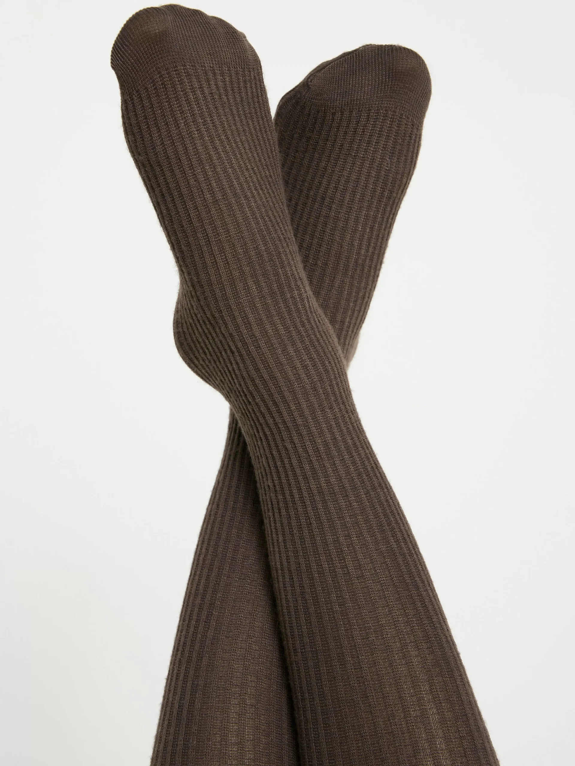 Strumpbyxor & Leggings>Lindex Ribbstickad Strumpbyxa I Ullblandning Dark Brown