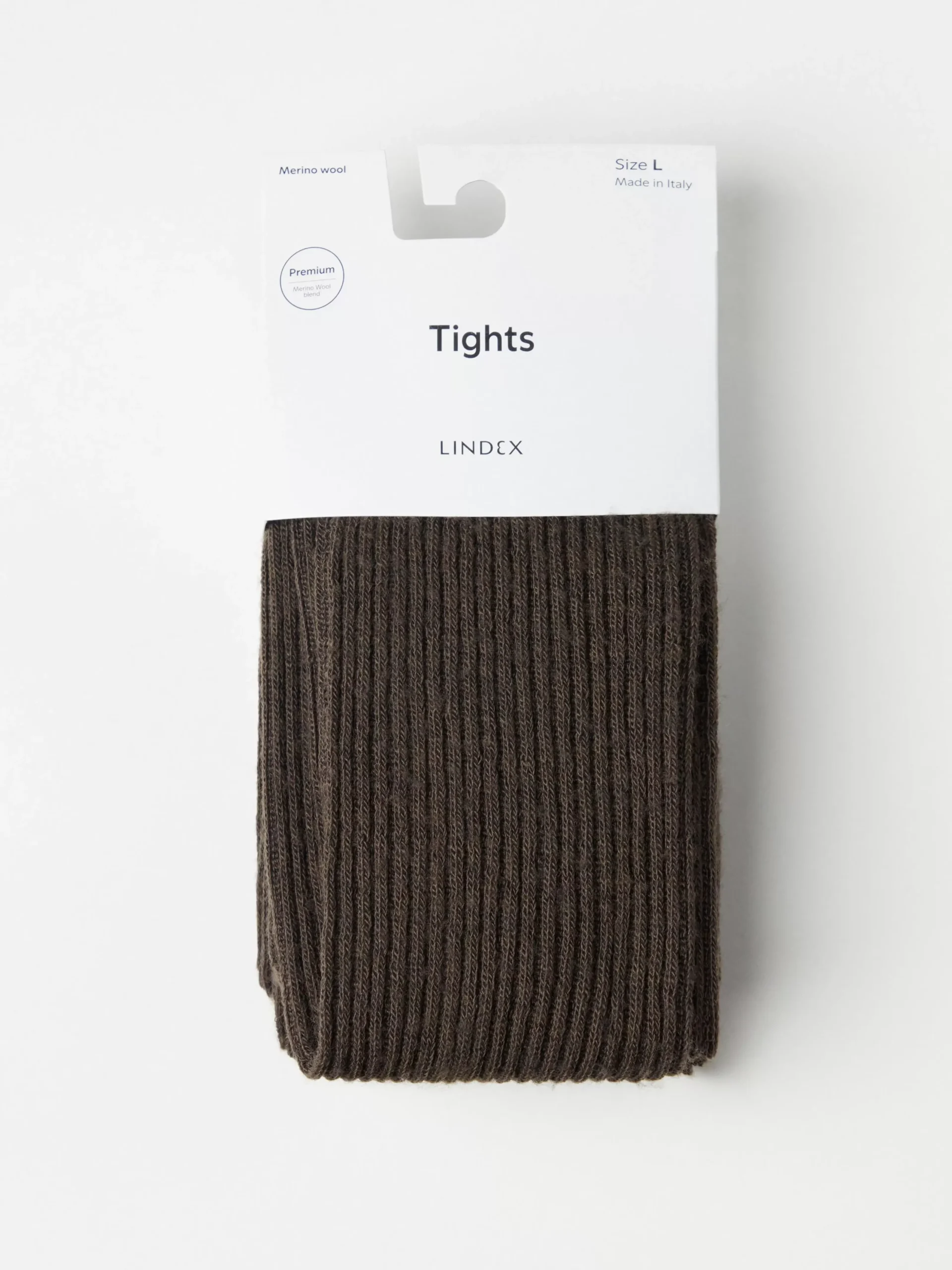 Strumpbyxor & Leggings>Lindex Ribbstickad Strumpbyxa I Ullblandning Dark Brown