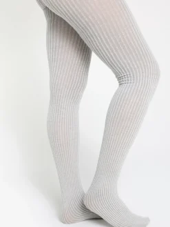Strumpbyxor & Leggings>Lindex Ribbstickad Strumpbyxa I Ullblandning Light Grey Melange