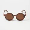 Accessoarer>Lindex Runda, Skoldpaddsfargade Solglasogon Dark Beige