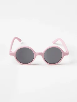 Accessoarer>Lindex Runda Solglasogon Dusty Pink