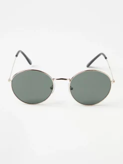 Accessoarer>Lindex Runda Solglasogon Dam Khaki