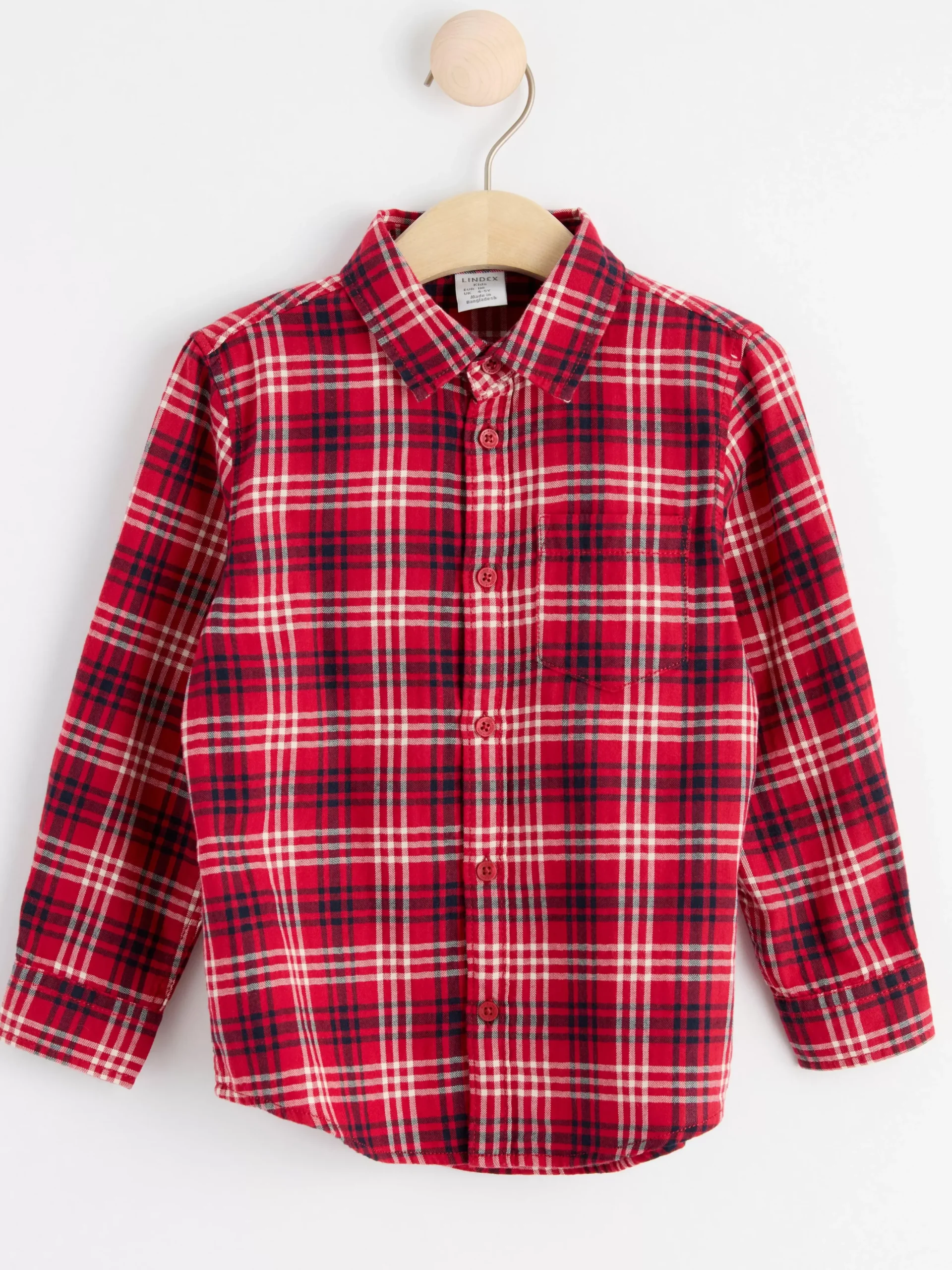 Skjortor & Blusar>Lindex Rutig Flanellskjorta Dark Red