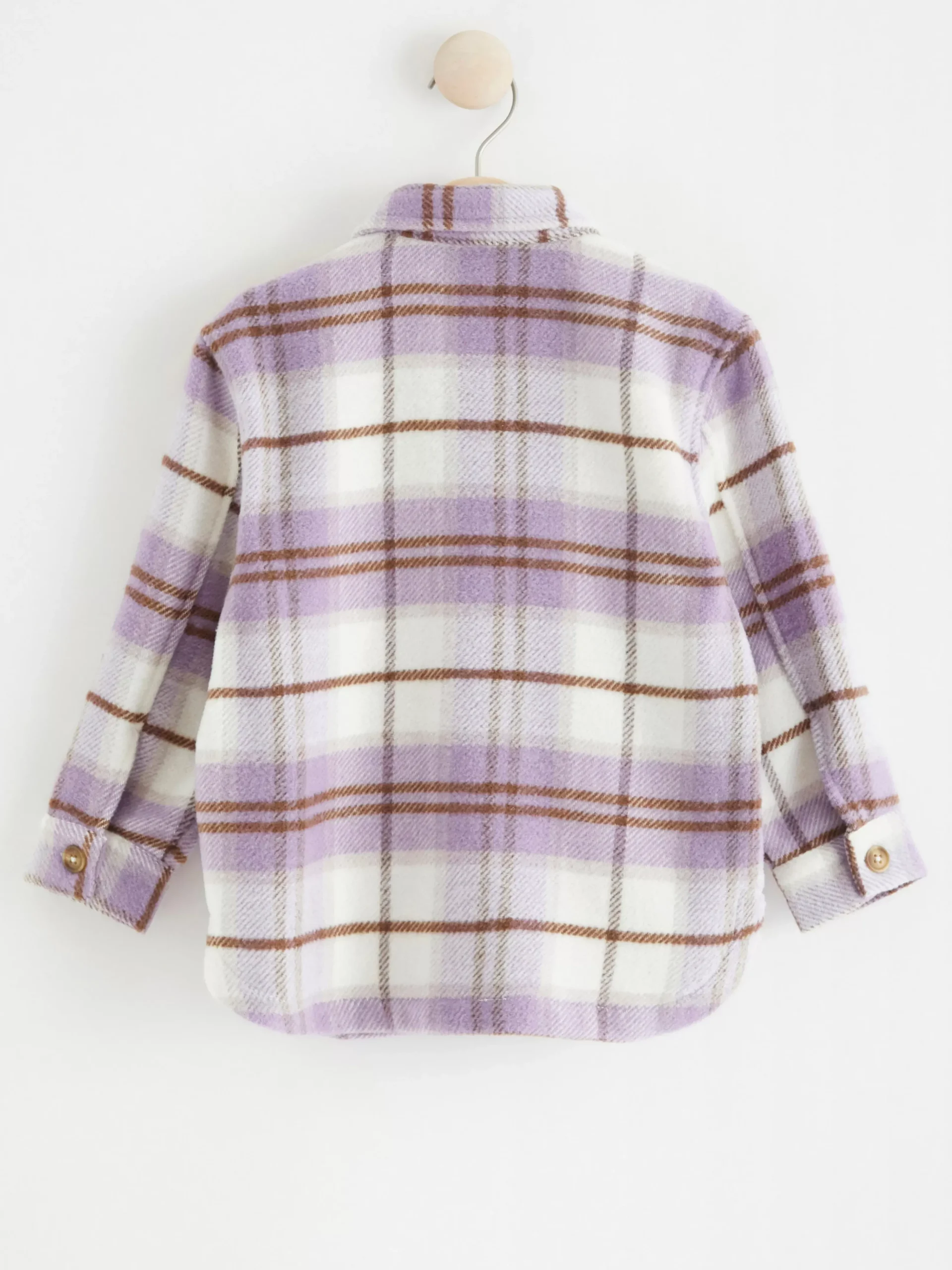 Tröjor & Cardigans>Lindex Rutig Skjortjacka Light Dusty Lilac