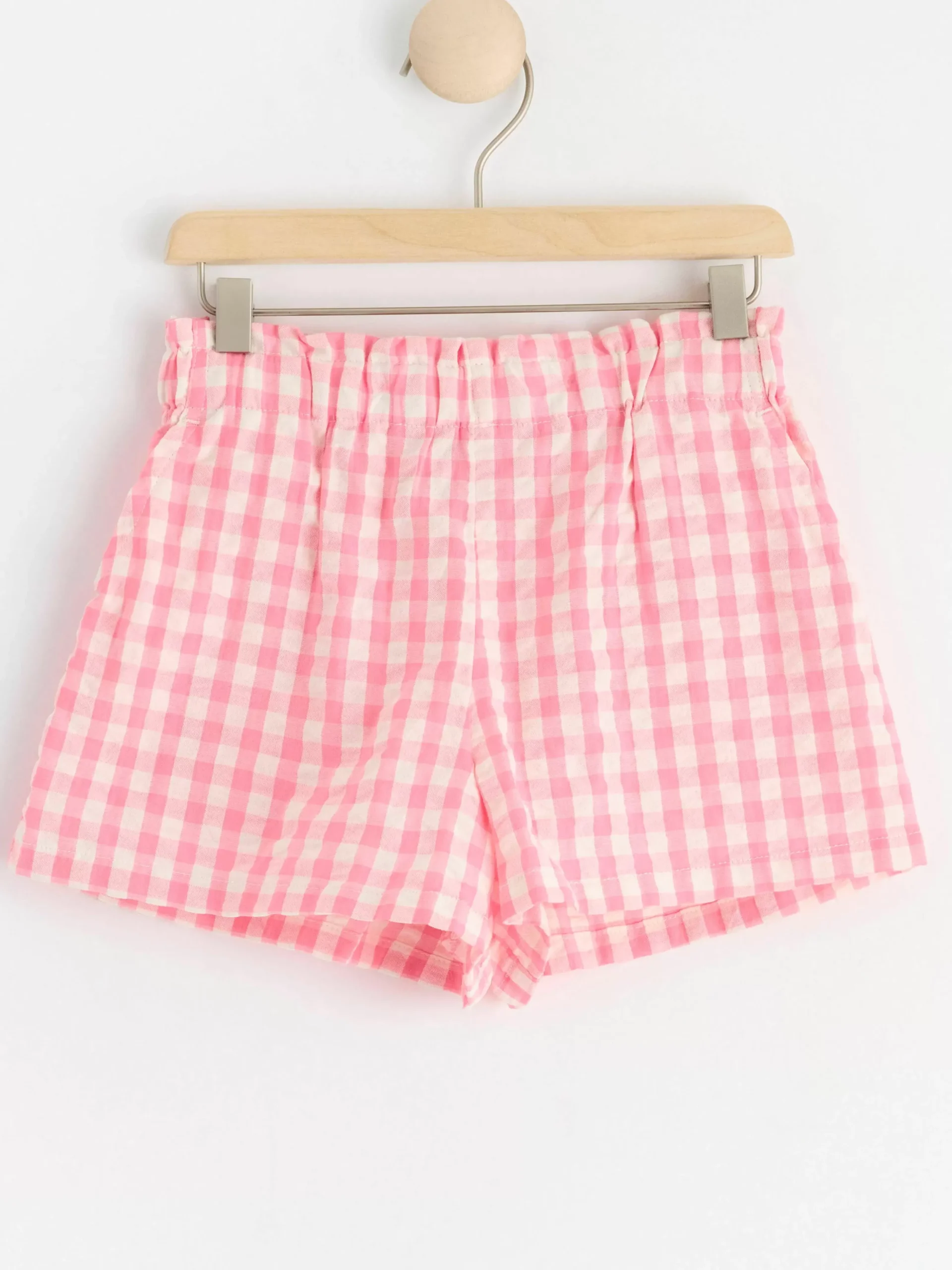 Byxor & Leggings>Lindex Rutiga Shorts I Backebolja Pink