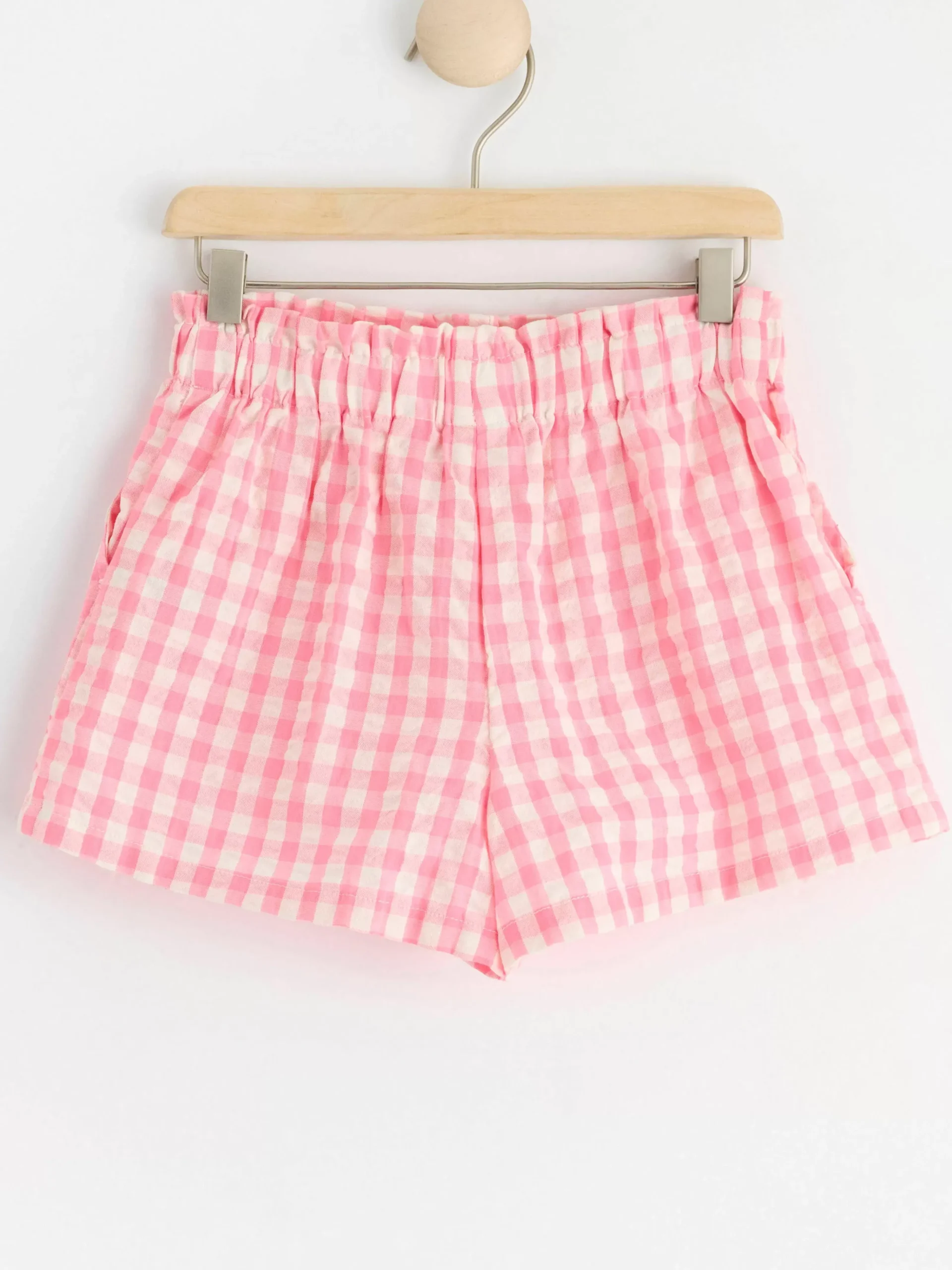 Byxor & Leggings>Lindex Rutiga Shorts I Backebolja Pink