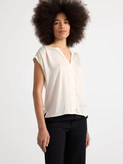 Toppar & T-Shirts>Lindex Satin- Och Trikatopp Light Beige