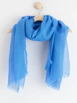 Accessoarer>Lindex Scarf I Linneblandning Blue