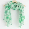 Accessoarer>Lindex Scarf Med Blommor Green