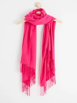 Accessoarer>Lindex Scarf Med Fransar Pink