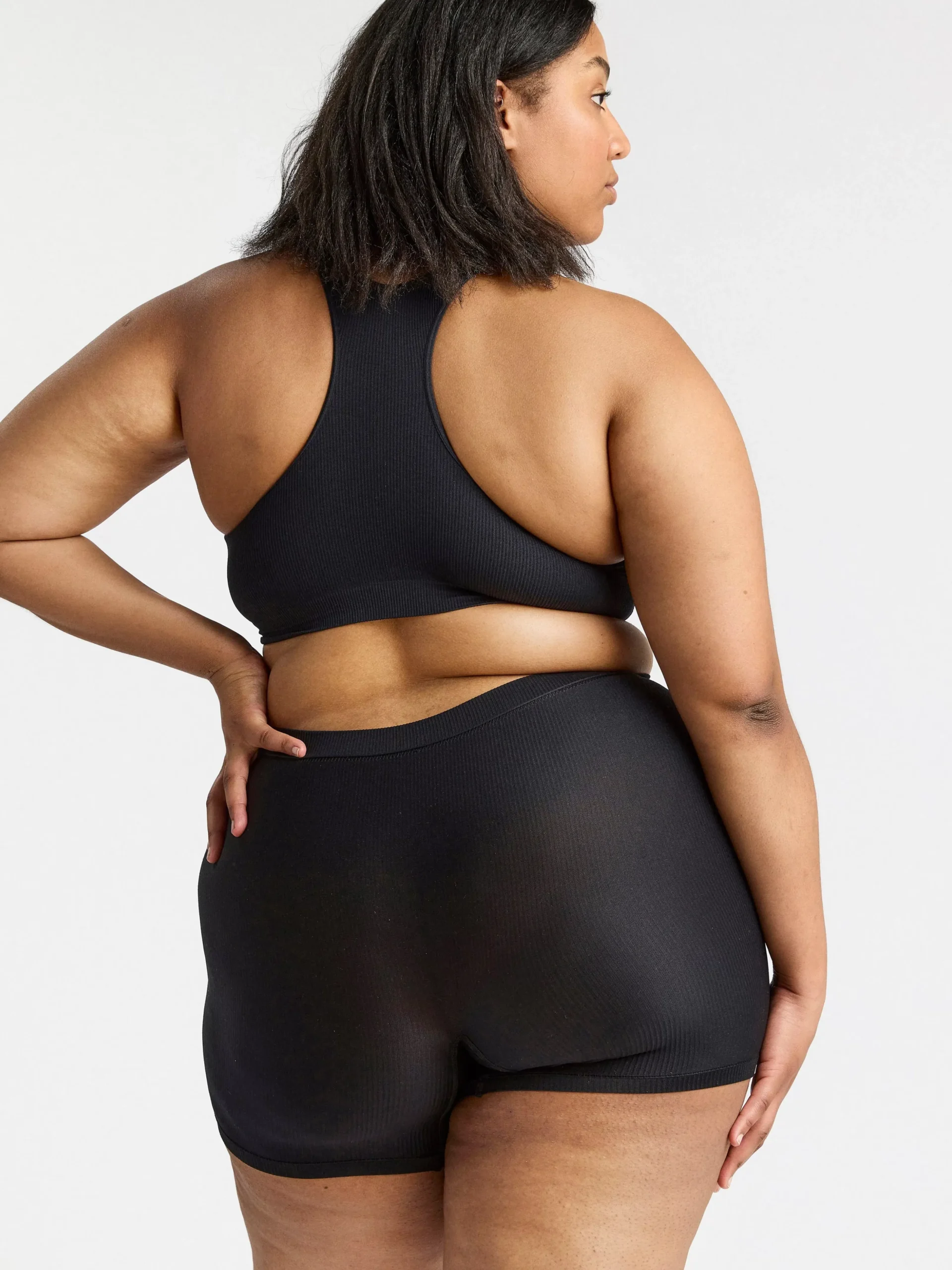 Trosor>Lindex Seamless Biker Trosa Med Hog Midja Black