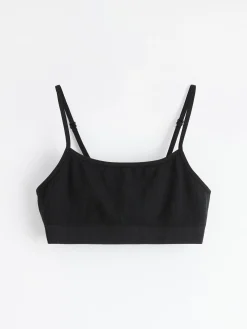 Underkläder>Lindex Seamless Ribbad Kort Topp Black