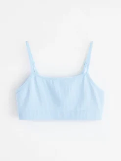 Underkläder>Lindex Seamless Ribbad Kort Topp Light Blue