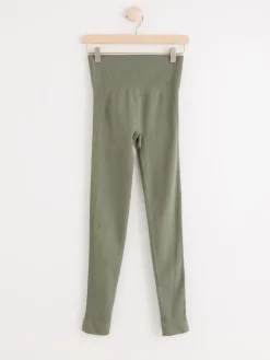 Träningskläder>Lindex Seamless Traningstights Dark Green
