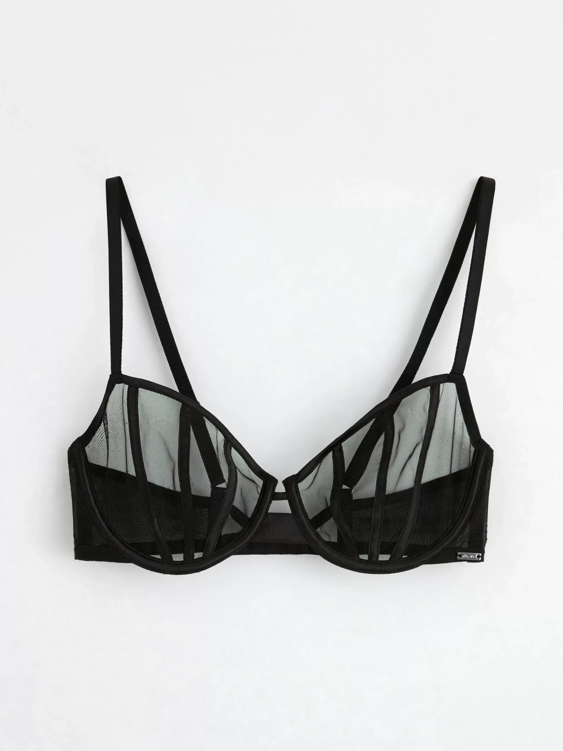 Bh>Lindex Senna Ovadderad Bh Med Mesh Black
