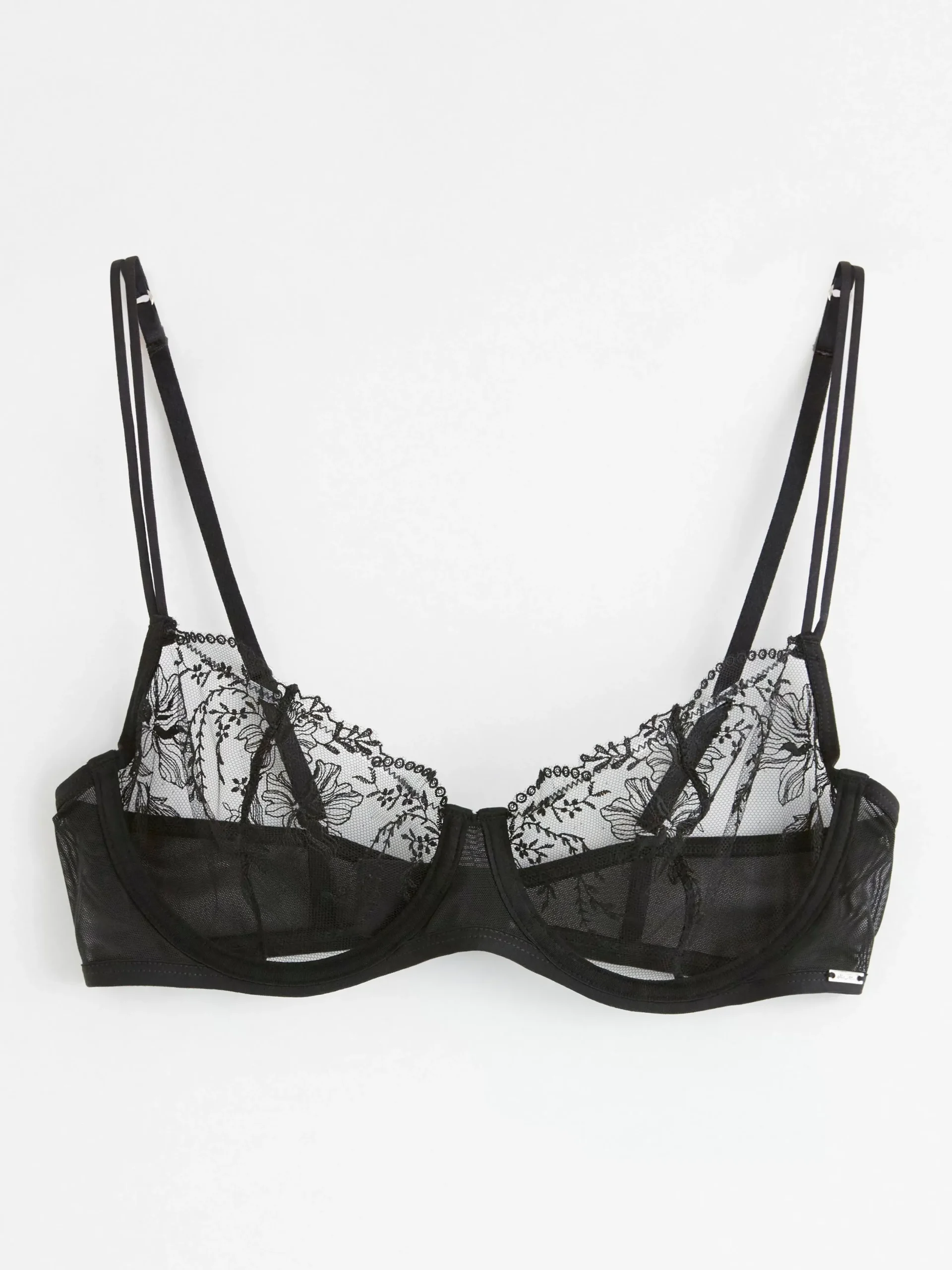 Bh>Lindex Senna Ovadderad Bh Med Spets Black