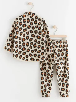 Set>Lindex Set I Fleece Med Jacka Och Byxa Light Beige