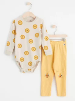 Set>Lindex Set Med Body Och Leggings Light Beige