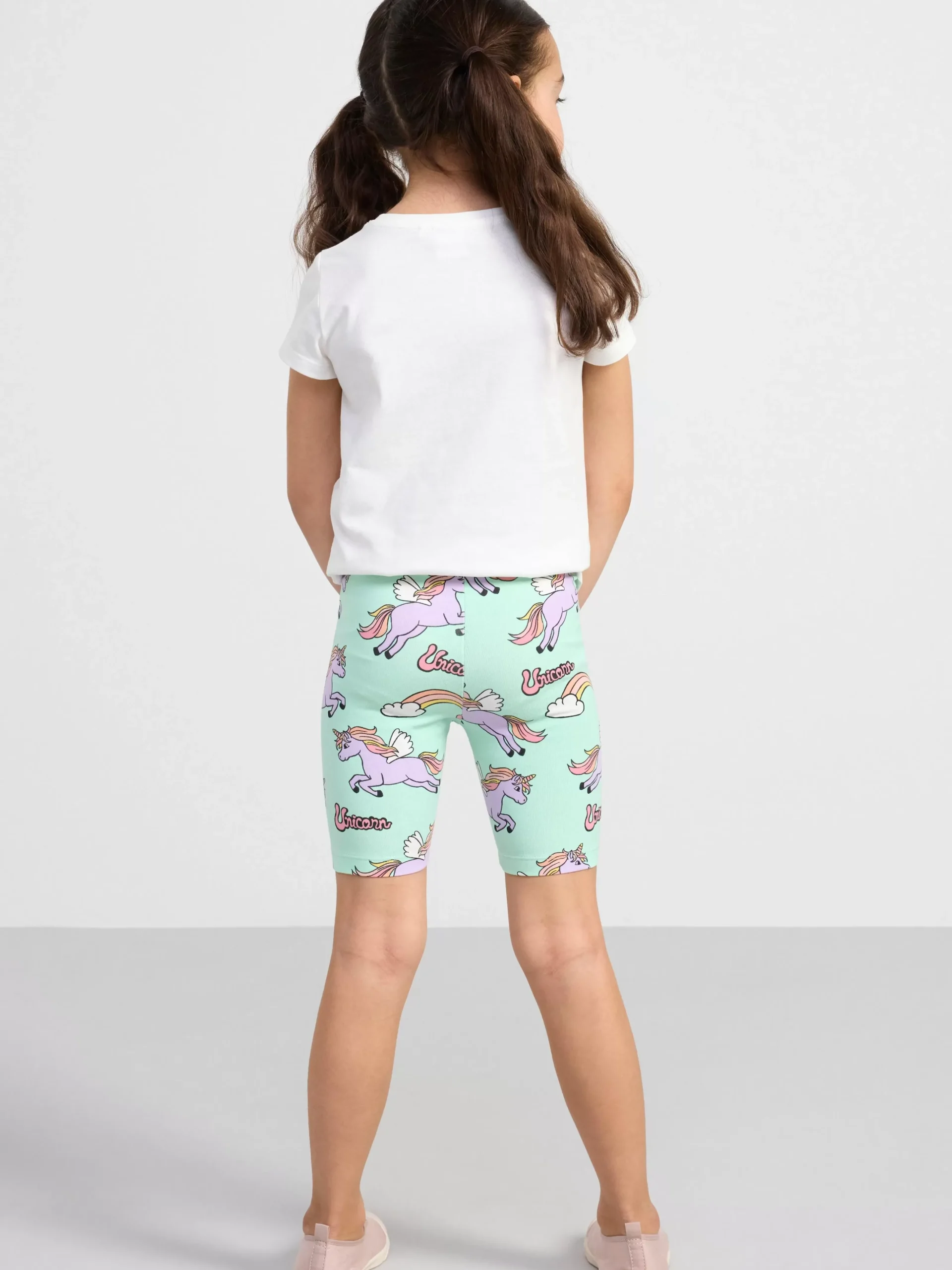 Toppar & T-Shirts>Lindex Set Med Kortarmad Topp Och Cykelshorts Light Turquoise
