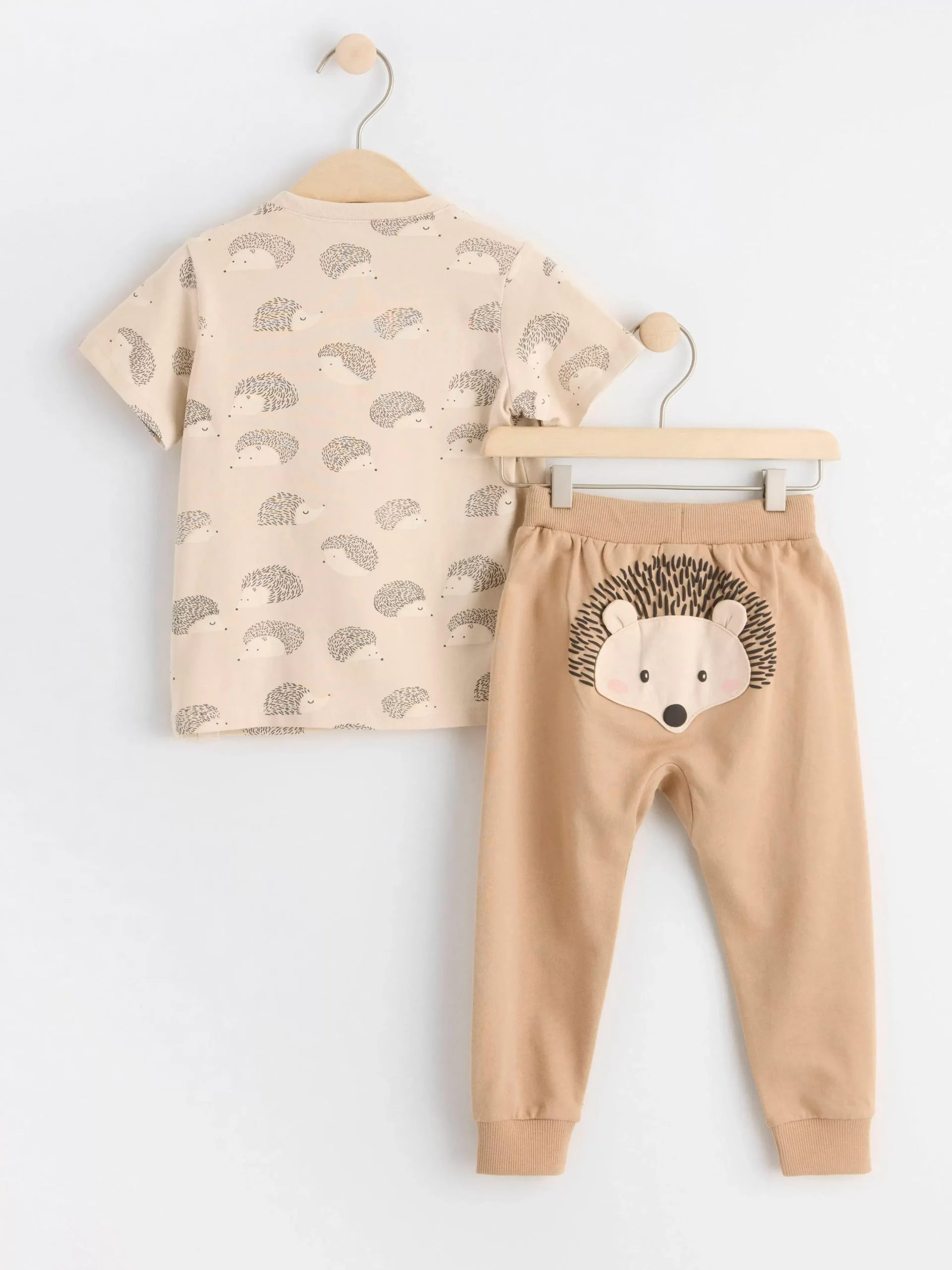 Set>Lindex Set Med Kortarmad Topp Och Byxa Light Beige